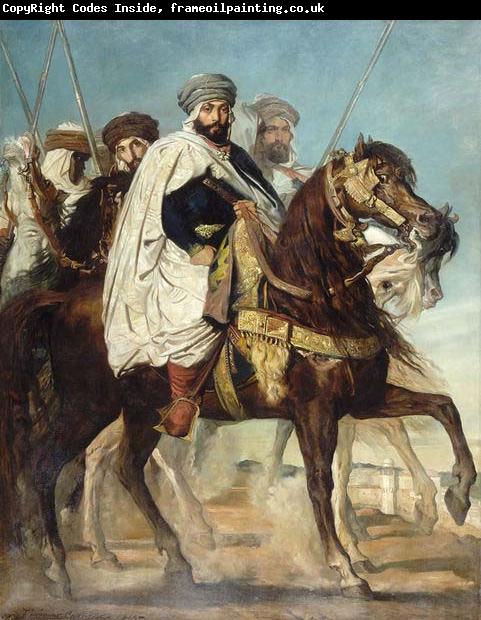 Theodore Chasseriau Caliph of Constantinople and Chief of the Haractas, Followed by his Escort